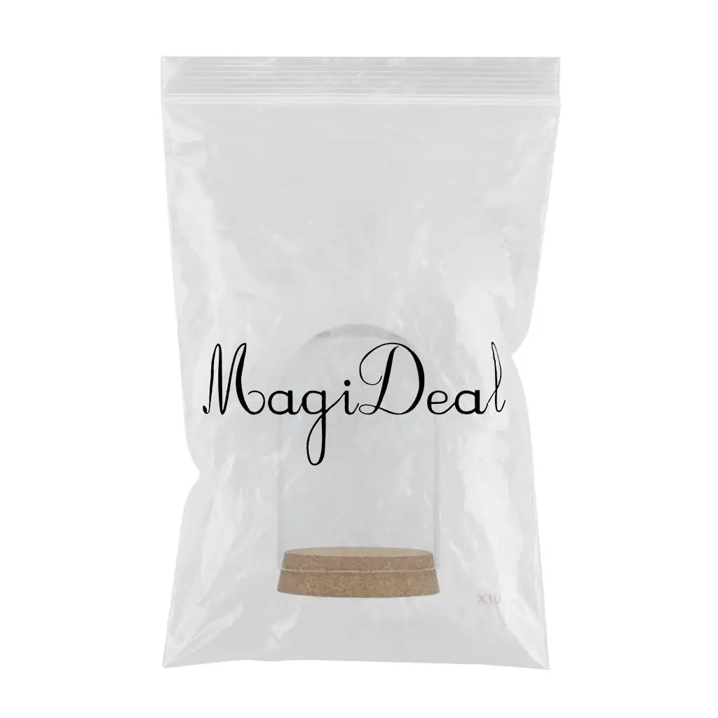 10Pieces 8x12cm Clear Glass Dome Cover Cloche Bell Jar Succulent Terrariums W/Wooden Cork Base Home Study Room Decor 10Pieces 8x12cm Clear Glass Dome Cover Cloche Bell Jar Succulent Terrariums W/Wooden Cork Base Home Study Room Decor