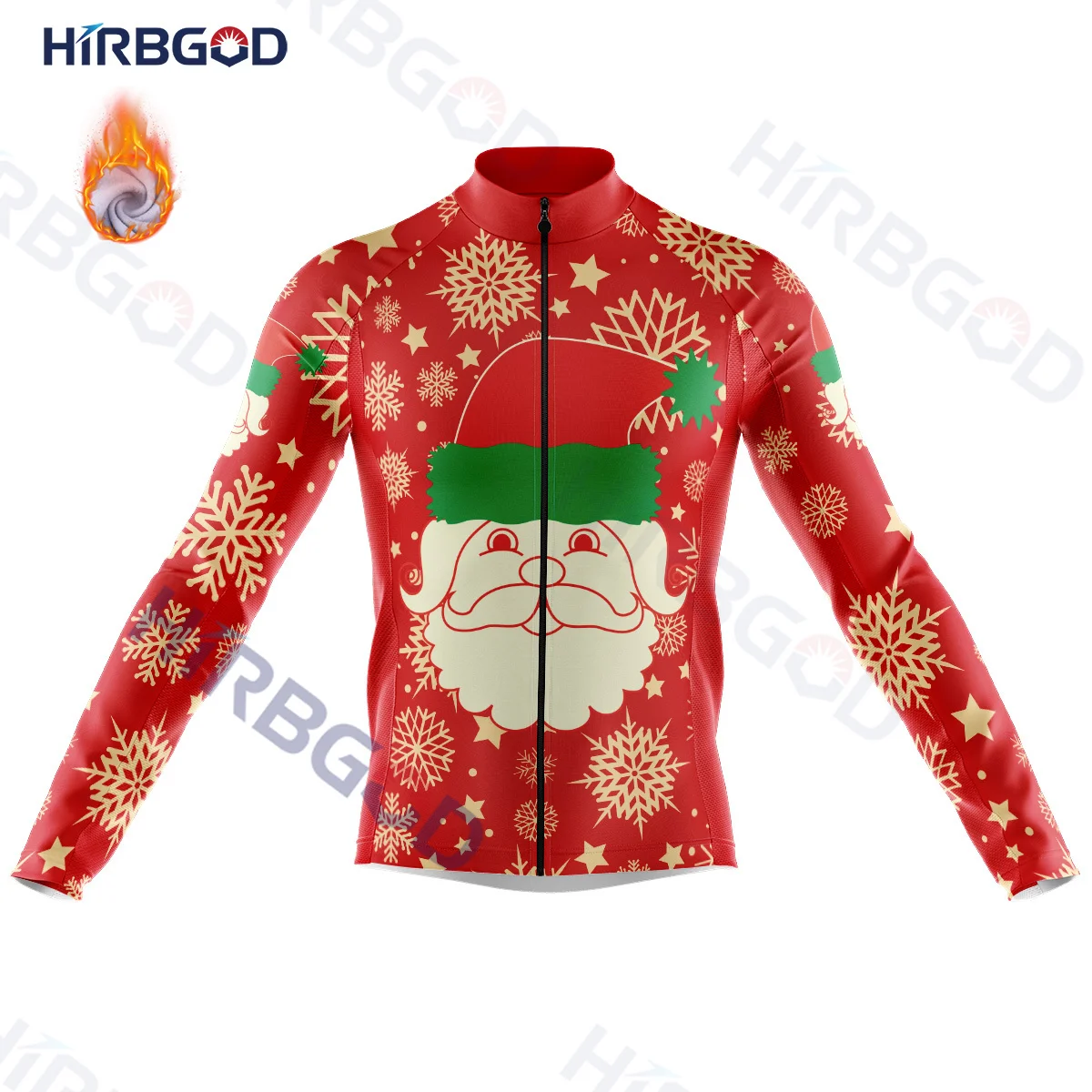Зимняя Новая Рождественская дышащая велосипедная Джерси HIRBGOD, тепловая флисовая Мужская футболка с длинным рукавом для дорожного велосипеда, одежда с особенностями 
Зимняя Новая Рождественская дышащая велосипедная Джерси HIRBGOD, тепловая флисовая Мужская футболка с длинным рукавом для дорожного велосипеда, одежда с особенностями