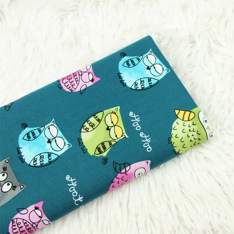 Cartoon Style Lovely Animal Owl Printed Cotton Plain Fabric DIY Sewing Quilting Cotton Material For Patchwork Home Textile Cloth
Cartoon Style Lovely Animal Owl Printed Cotton Plain Fabric DIY Sewing Quilting Cotton Material For Patchwork Home Textile Cloth