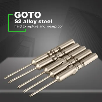GOTO 5Pcs 60MM S2 Alloy Steel High Precision Phillips Head Magnetic Screwdriver Bits Set for Drills/Screwdiver Magnetic
GOTO 5Pcs 60MM S2 Alloy Steel High Precision Phillips Head Magnetic Screwdriver Bits Set for Drills/Screwdiver Magnetic