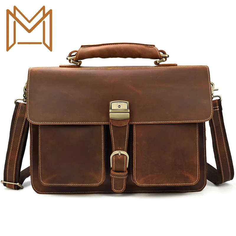 Man Genuine Leather Briefcase Man Handbag Crazy Horsehide Both 14 Inch Computer Package Single Shoulder Package
Man Genuine Leather Briefcase Man Handbag Crazy Horsehide Both 14 Inch Computer Package Single Shoulder Package
