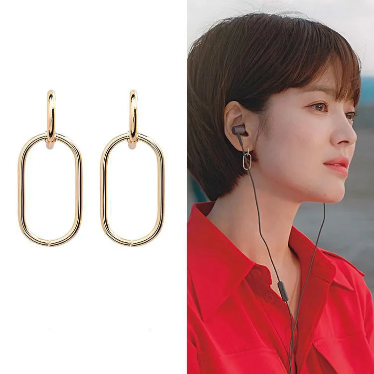 Korean Trendy Silver Needle Geometric Elliptic Drop Earrings Simple Personalized Fashion Anti-allergy Dangle Earring for Women
Korean Trendy Silver Needle Geometric Elliptic Drop Earrings Simple Personalized Fashion Anti-allergy Dangle Earring for Women