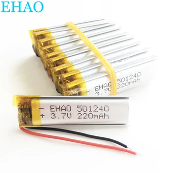 10 pcs 3.7V 220mAh 501240 Lithium Polymer Li-Po Rechargeable Battery For Mp3 MP4 MP5 GPS PSP headphone headset Bluetooth
10 pcs 3.7V 220mAh 501240 Lithium Polymer Li-Po Rechargeable Battery For Mp3 MP4 MP5 GPS PSP headphone headset Bluetooth