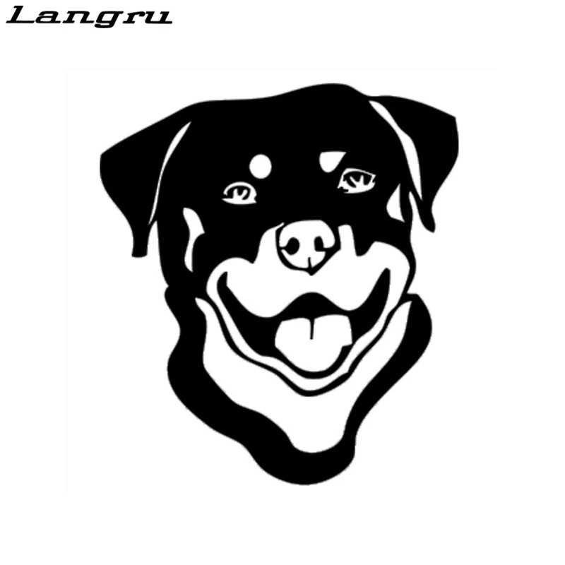 Langru Rottweiler автомобильные наклейки с собаками Мультяшные милые водонепроницаемые