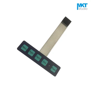 100Pcs Squared 104mmx24mm 1*5 Menu Membrane PVC Matrix Keypad Panel Switch For MCU Interface With Led Indicator
100Pcs Squared 104mmx24mm 1*5 Menu Membrane PVC Matrix Keypad Panel Switch For MCU Interface With Led Indicator