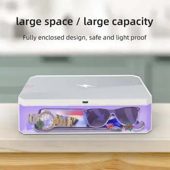 4 in1 Portable Smart Phone Disinfection UVC Lights Cell Phone 10W Cordless Fast Charger For Mobile Phones Keys Jewellery box
4 in1 Portable Smart Phone Disinfection UVC Lights Cell Phone 10W Cordless Fast Charger For Mobile Phones Keys Jewellery box