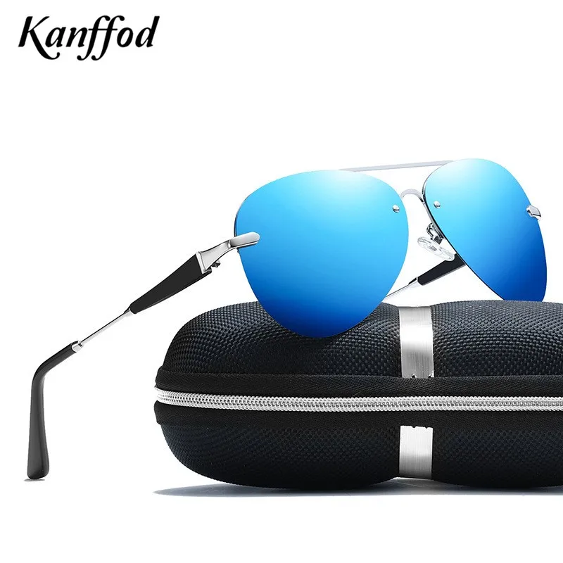 Kanffod Rimless Sunglasses Men Women Pilot Aviation Poarlized Sun Glasses For Classic Brand Coating Lens Driving Goggles | Аксессуары