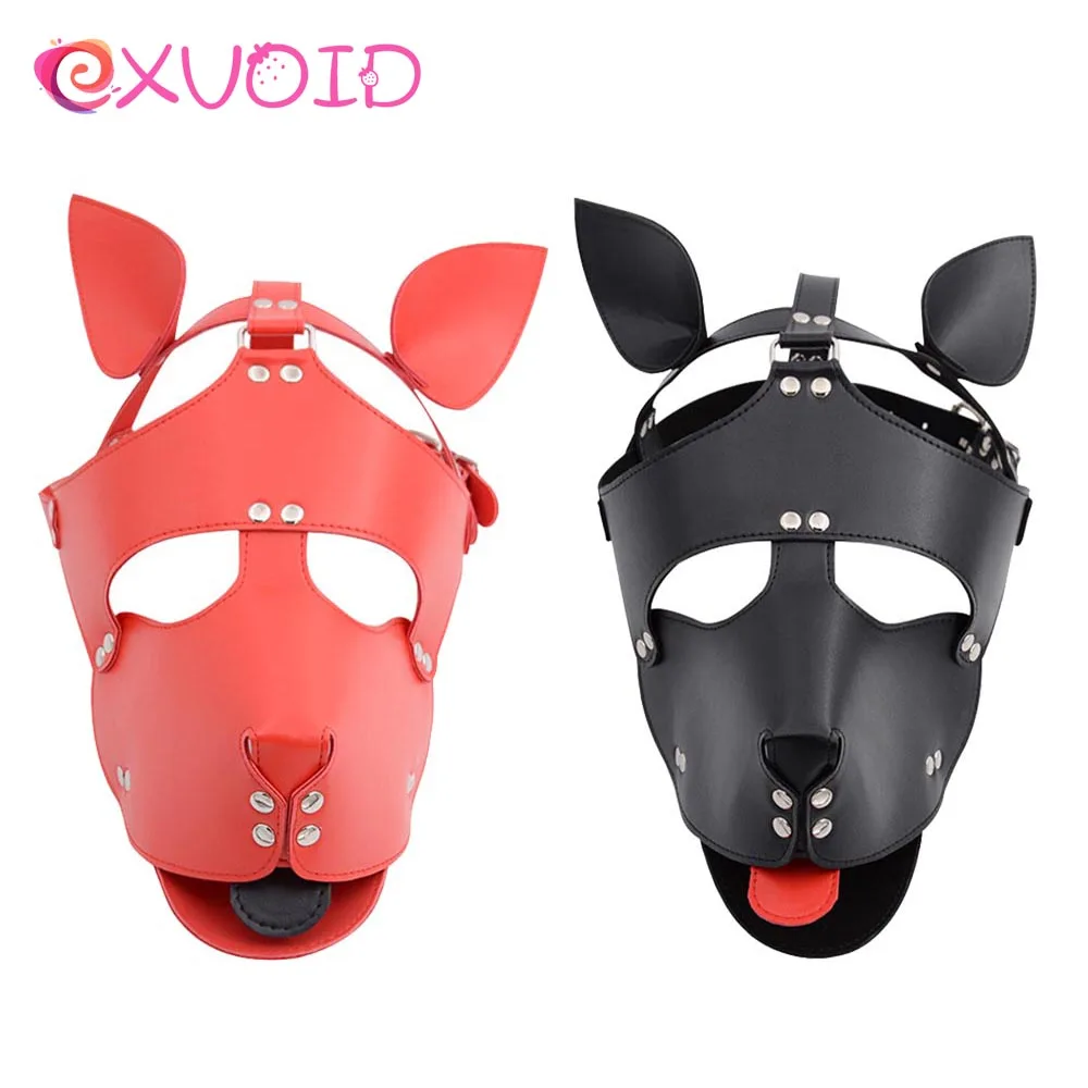 EXVOID подчиненный бондаж для головы маска лица капюшон Хэллоуин вечеринка косплей