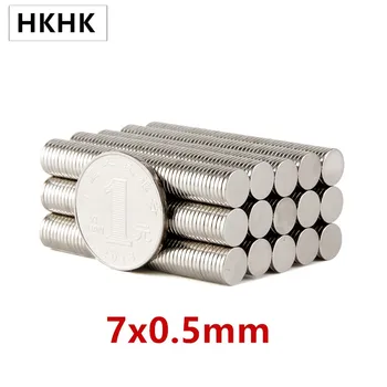 100p/lot Disk Magnet 7mm x 0.5mm N52 Strong magnet 7x0.5 mm NdFeB Rare Earth Neodymium magnet 0.5mm thin Magnets for speaker
100p/lot Disk Magnet 7mm x 0.5mm N52 Strong magnet 7x0.5 mm NdFeB Rare Earth Neodymium magnet 0.5mm thin Magnets for speaker
