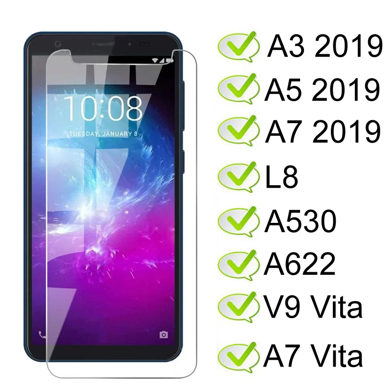 Закаленное стекло для ZTE Blade A3 A5 A7 2019 защита экрана на L8 A530 A622 защитное V9 Vita