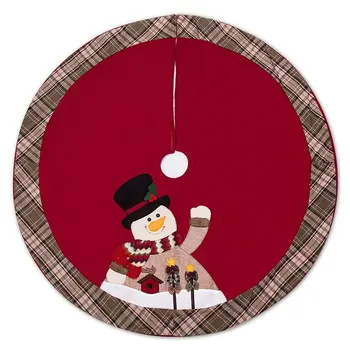 Christmas Tree Skirt High-grade Fabric Snowman Santa Claus Christmas Tree Skirt Mat Christmas Linen Tree Skirt Decoration 
Christmas Tree Skirt High-grade Fabric Snowman Santa Claus Christmas Tree Skirt Mat Christmas Linen Tree Skirt Decoration