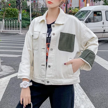 Autumn Winter Korean Clothes Denim Jacket Fashion Streetwear Patchwork Pockets Women Coat Lady Cowboy Outerwear Tops 2020 C07202
Autumn Winter Korean Clothes Denim Jacket Fashion Streetwear Patchwork Pockets Women Coat Lady Cowboy Outerwear Tops 2020 C07202