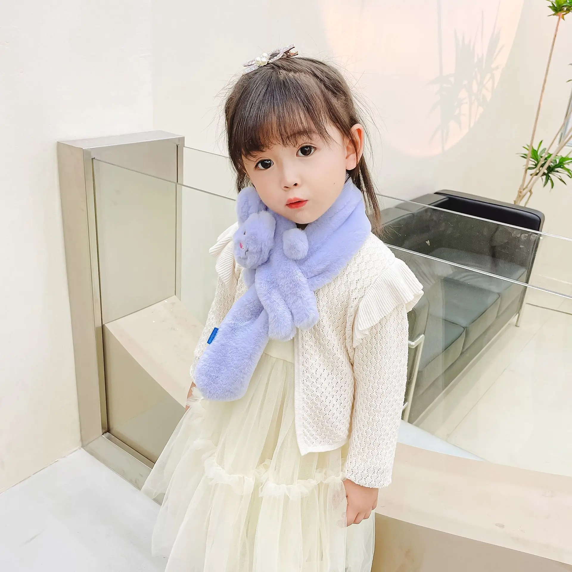 new Children's scarves for boys girls baby imitation rabbit fur cute cross rabbit plush Bib thick stuffed soft birthday gift
new Children's scarves for boys girls baby imitation rabbit fur cute cross rabbit plush Bib thick stuffed soft birthday gift