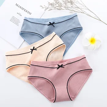 New Comfortable Fashion Lady Princess Underwear Solid Color Cotton Soft Breathable Comfty Beauty Bow Trangle Berifs
New Comfortable Fashion Lady Princess Underwear Solid Color Cotton Soft Breathable Comfty Beauty Bow Trangle Berifs