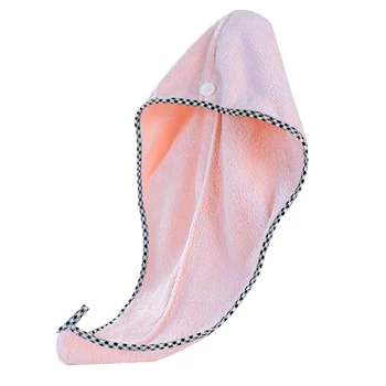 Women Travel Bathroom Quick Shower Cap Soft Salon With Button Microfiber Hair Drying Towel Home Wrapped Water Absorbent 
Women Travel Bathroom Quick Shower Cap Soft Salon With Button Microfiber Hair Drying Towel Home Wrapped Water Absorbent