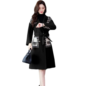 Women Wool Plaid Long Coat Fashion Woollen Overcoat Loose Outwear Female Winter Loose Warm Wool Blends Elegant Parka 002
Women Wool Plaid Long Coat Fashion Woollen Overcoat Loose Outwear Female Winter Loose Warm Wool Blends Elegant Parka 002