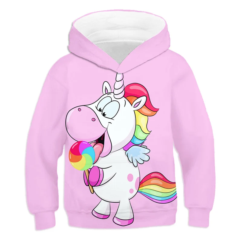 Unicorn 3D Printed Cartoon Hoodie Pullover Unicorn 3D Printed Cartoon Hoodie Pullover
