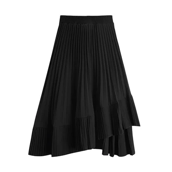 iMucci 2020 New Spring High Waist Skirts Korean Fashion Loose Pleated Irrgular Hem Ruffles Woman Black Skirt Tide TM1411
iMucci 2020 New Spring High Waist Skirts Korean Fashion Loose Pleated Irrgular Hem Ruffles Woman Black Skirt Tide TM1411