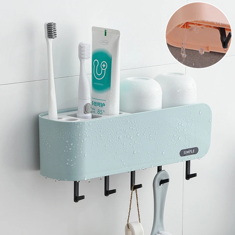 Toothbrush Holder Bathroom Accessories Set Large Space Free Punching Toothbrush Toothpaste Shelf Wash Cup Holder Storage Rack
Toothbrush Holder Bathroom Accessories Set Large Space Free Punching Toothbrush Toothpaste Shelf Wash Cup Holder Storage Rack