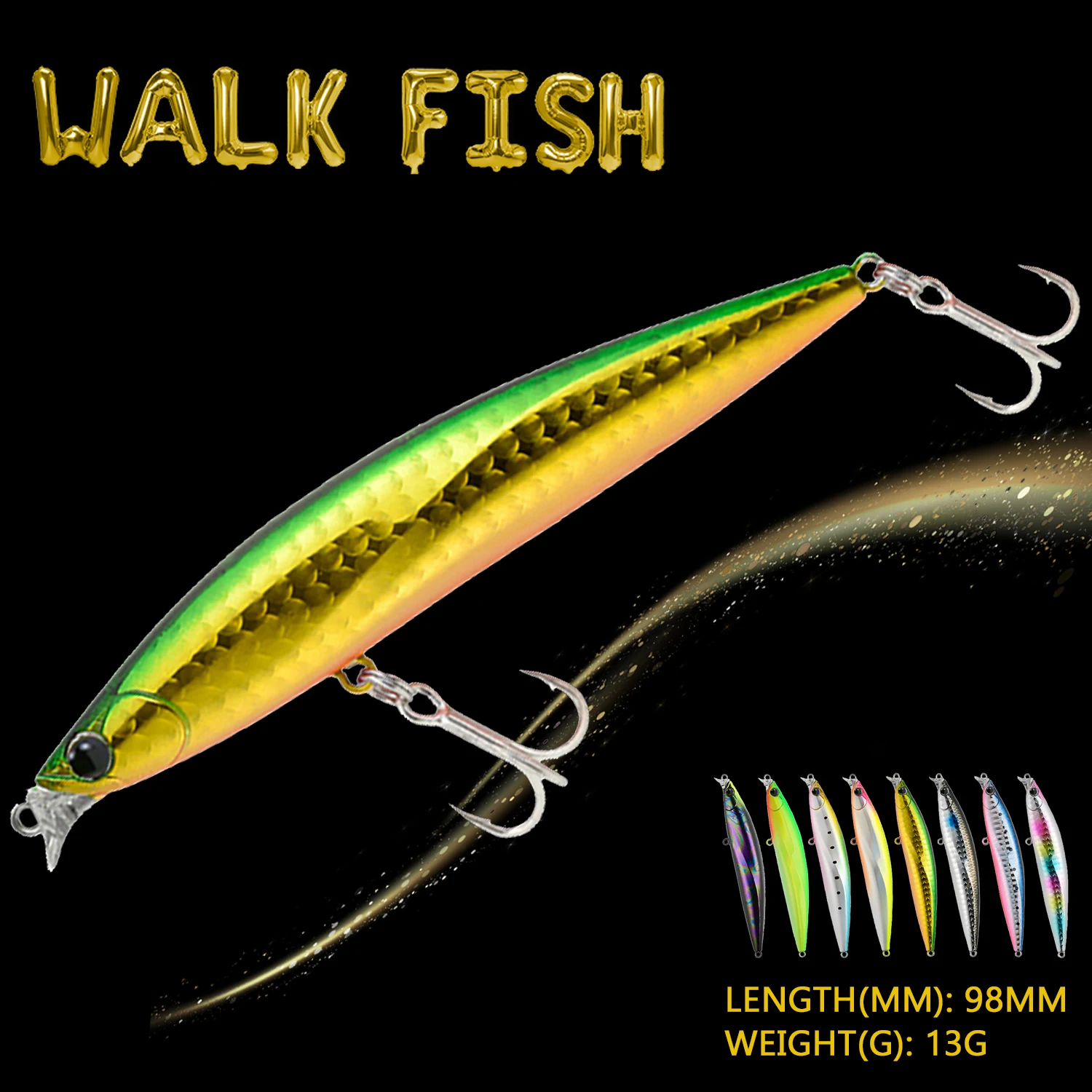 WALK FISH 98MM 13G Pencil Fishing Lure Floating Hard Bait Saltwater Artificial Lures Minnow Japanese Pesca Tackle | Спорт и