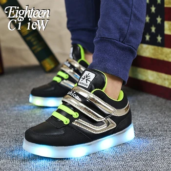 Size 26-37 Luminous Sneakers USB Charging Kids Led Shoes Light Luminous Sport Shoes Chaussure Enfant LED Shoes with Light
Size 26-37 Luminous Sneakers USB Charging Kids Led Shoes Light Luminous Sport Shoes Chaussure Enfant LED Shoes with Light