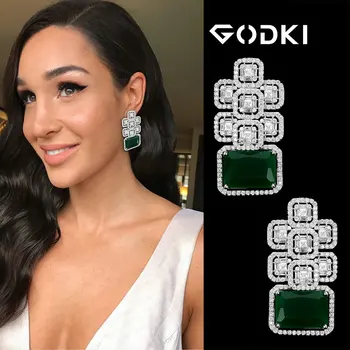GODKI Famous Luxury High Jewelry Baguette CZ Stud Earring For Women Accessories Full Cubic Zircon Earrings pendientes mujer moda 
GODKI Famous Luxury High Jewelry Baguette CZ Stud Earring For Women Accessories Full Cubic Zircon Earrings pendientes mujer moda