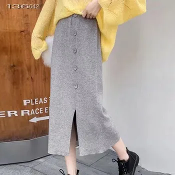 Women Sexy High Waist Skirt Casual Solid Color Split Skirt Female Button Straight Long Skirts faldas mujer moda
Women Sexy High Waist Skirt Casual Solid Color Split Skirt Female Button Straight Long Skirts faldas mujer moda