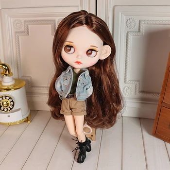 1/6 19 Joints Blyth Doll Makeup Dolls With Full Clothes Toy For Children Educational Toys Birthday Gift - Brown Hair Matte Face
1/6 19 Joints Blyth Doll Makeup Dolls With Full Clothes Toy For Children Educational Toys Birthday Gift - Brown Hair Matte Face