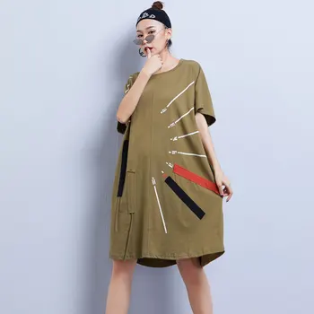LANMREM 2020 New Spring Summer Round Collar Hit Color Mid-length Dress Women Vintage Loose Big Size Irregular Tops Tide PD834
LANMREM 2020 New Spring Summer Round Collar Hit Color Mid-length Dress Women Vintage Loose Big Size Irregular Tops Tide PD834
