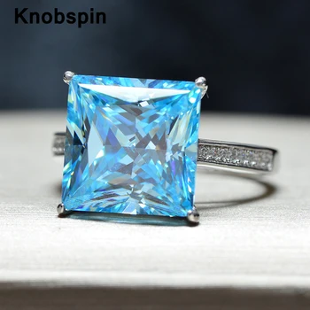 Knobspin Fashion 100% 925 Sterling Silver Wedding Engagement Square Ring For Women High Carbon Dianmond Party Fine Jewelry Giift 
Knobspin Fashion 100% 925 Sterling Silver Wedding Engagement Square Ring For Women High Carbon Dianmond Party Fine Jewelry Giift