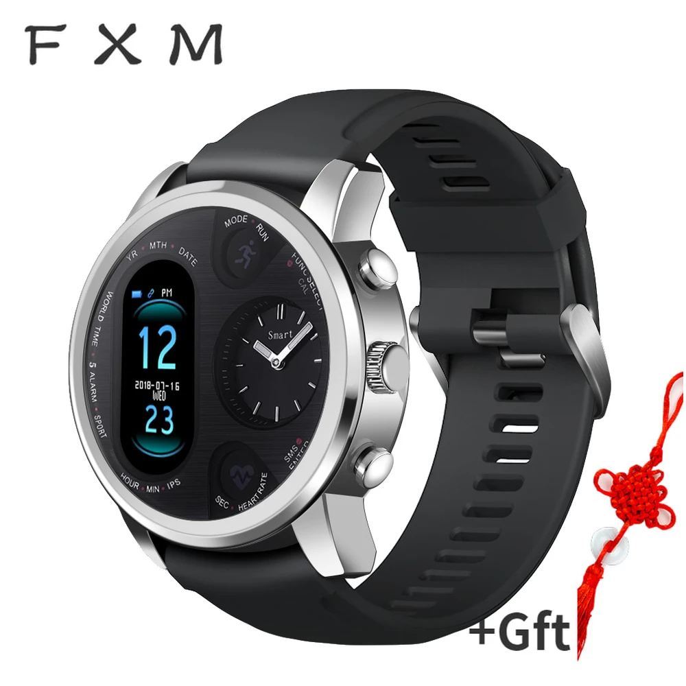 FXM Smart Watch Men Business Dual Time Zone Display Heart Rate Monitor Fitness Watch MenTracker Waterproof Watch For Android IOS
FXM Smart Watch Men Business Dual Time Zone Display Heart Rate Monitor Fitness Watch MenTracker Waterproof Watch For Android IOS
