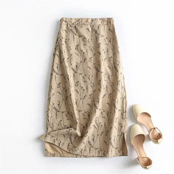 2020 spring and summer new products art simple and simple wild temperament high waist split printing bag hip straight long skirt
2020 spring and summer new products art simple and simple wild temperament high waist split printing bag hip straight long skirt