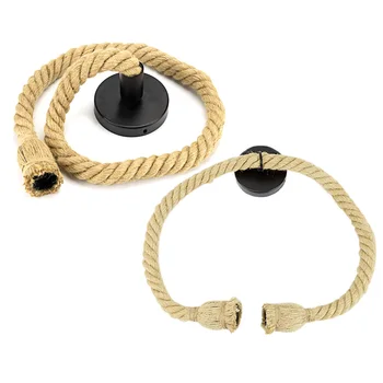 Wire DIY Pendant Decorative Bulb Jute Rope Ceiling Lamp Chandelier Light Bulb Holder for Living Room Bar Decor
Wire DIY Pendant Decorative Bulb Jute Rope Ceiling Lamp Chandelier Light Bulb Holder for Living Room Bar Decor