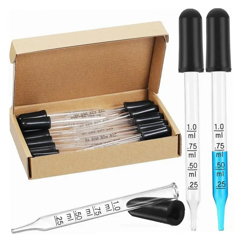 20pcs Glass Scale Dropper Rubber Head Scale Pipette Dropper Essential Oil Bottle Straw Multi-purpose Droppers for School Home
20pcs Glass Scale Dropper Rubber Head Scale Pipette Dropper Essential Oil Bottle Straw Multi-purpose Droppers for School Home