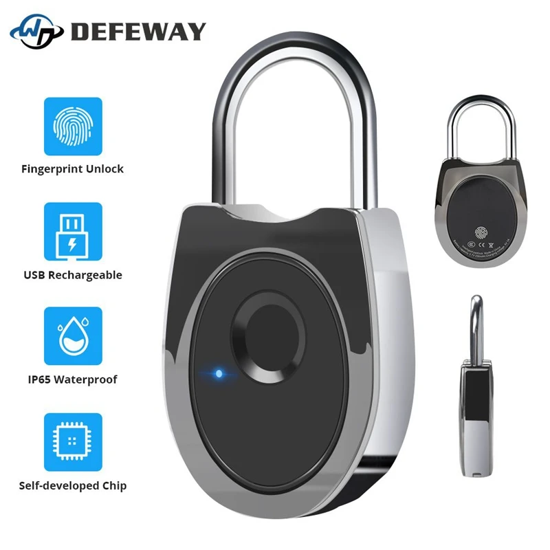 USB Rechargeable Smart Keyless Fingerprint Lock Waterproof Anti-Theft Digital Padlock Quick Unlock Luggage Case Door Lock
USB Rechargeable Smart Keyless Fingerprint Lock Waterproof Anti-Theft Digital Padlock Quick Unlock Luggage Case Door Lock