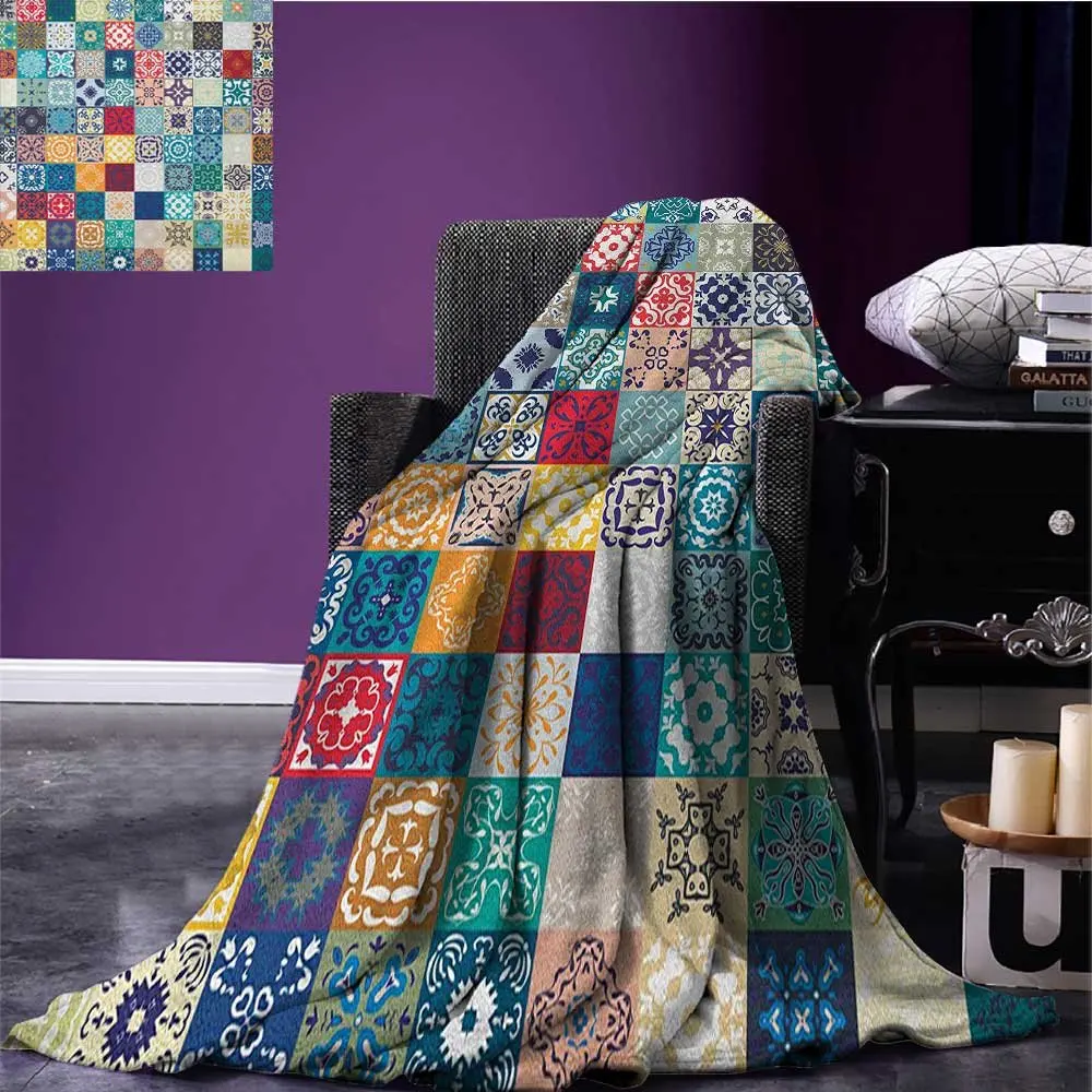 Moroccan Throw Blanket Patchwork Pattern with Different Colorful Arabic Figures Original Tunisian Artful Fleece Blanket for Bed
Moroccan Throw Blanket Patchwork Pattern with Different Colorful Arabic Figures Original Tunisian Artful Fleece Blanket for Bed