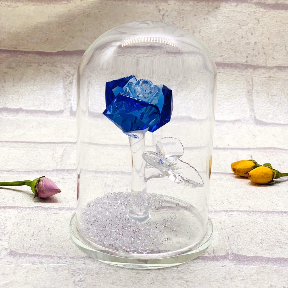 6 Colors Crystal Rose Flower Figurine Glass Ornament In The Glass Bell Princess Style Valentine's Day gifts Home Decor Xmas Gift
6 Colors Crystal Rose Flower Figurine Glass Ornament In The Glass Bell Princess Style Valentine's Day gifts Home Decor Xmas Gift