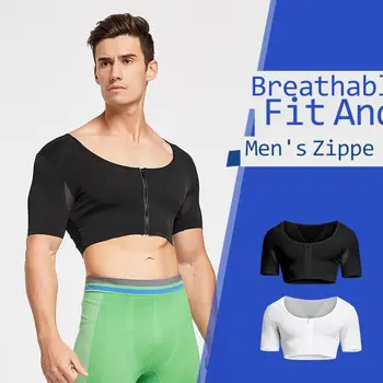 Men's zipper body-shaping clothes chest-tied vest body-shaped tight chest-tight back-pulling back-lifting thin breathable NY139 
Men's zipper body-shaping clothes chest-tied vest body-shaped tight chest-tight back-pulling back-lifting thin breathable NY139