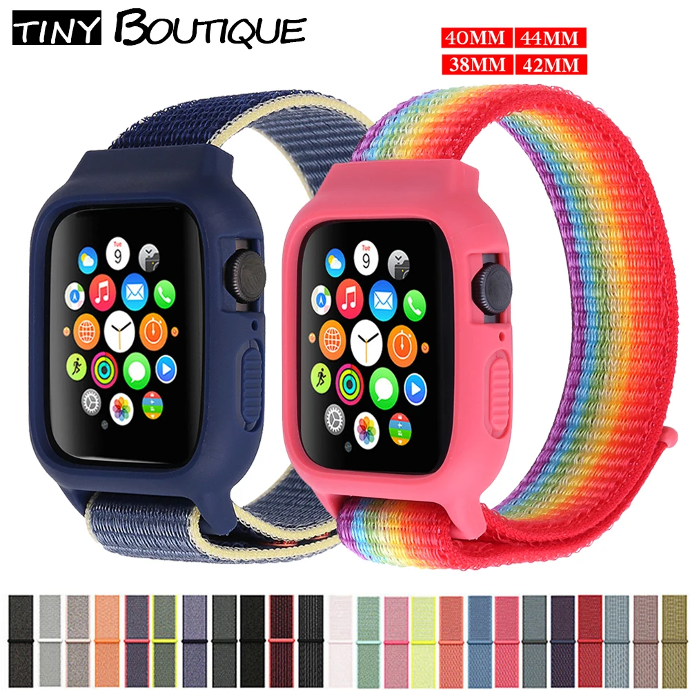 Nylon Sport Loop bracelet Case+strap for Apple watch band 44 mm 40mm for iWatch band 42 38mm apple watch 5 4 3 2 series 38 44mm
Nylon Sport Loop bracelet Case+strap for Apple watch band 44 mm 40mm for iWatch band 42 38mm apple watch 5 4 3 2 series 38 44mm