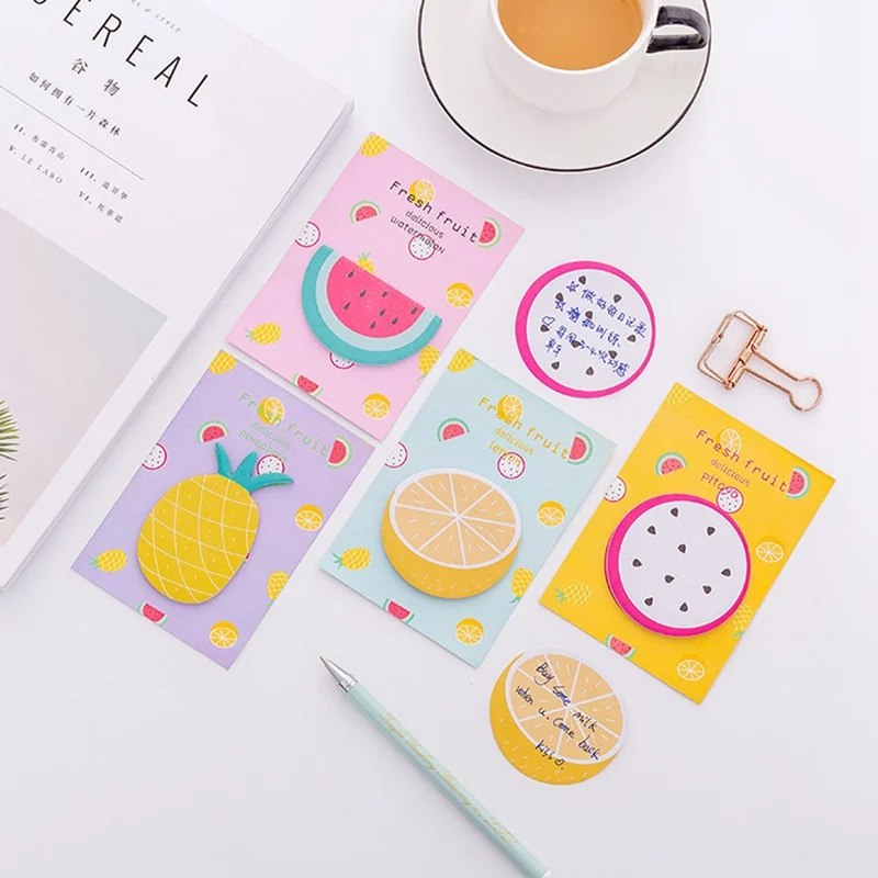 New 30 Sheets 12*8.5cm Size Fresh Fruit Memo Pad Sticky Notes Notepad Bookmark Paper Sticker Kids Students School Office Supply
New 30 Sheets 12*8.5cm Size Fresh Fruit Memo Pad Sticky Notes Notepad Bookmark Paper Sticker Kids Students School Office Supply