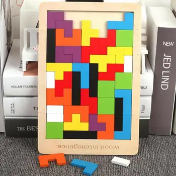 Tetris Wooden Building Block Puzzle Toy Children's Early Education Educational Toys Table Game Thornless Colorful Wood
Tetris Wooden Building Block Puzzle Toy Children's Early Education Educational Toys Table Game Thornless Colorful Wood