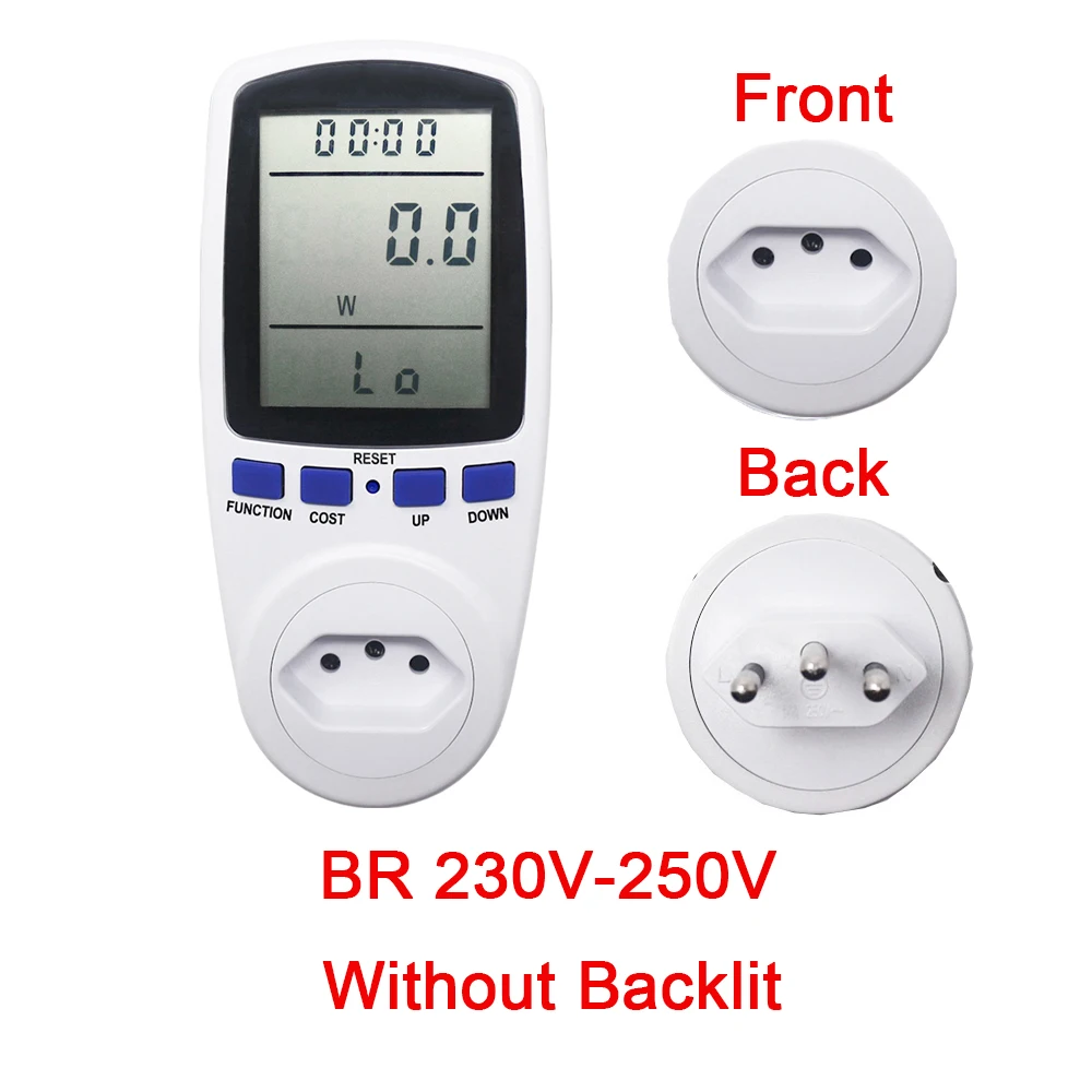 Shop Generic 230V AC EU Digital LCD Power Meter Wattmeter Socket