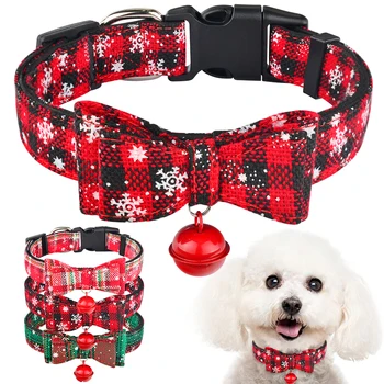 Papipet Christmas Snowflake Dog & Cat Collars, Adjutable Dog Collars with Bow Tie and Bells for Small/Medium/Large Pets
Papipet Christmas Snowflake Dog & Cat Collars, Adjutable Dog Collars with Bow Tie and Bells for Small/Medium/Large Pets