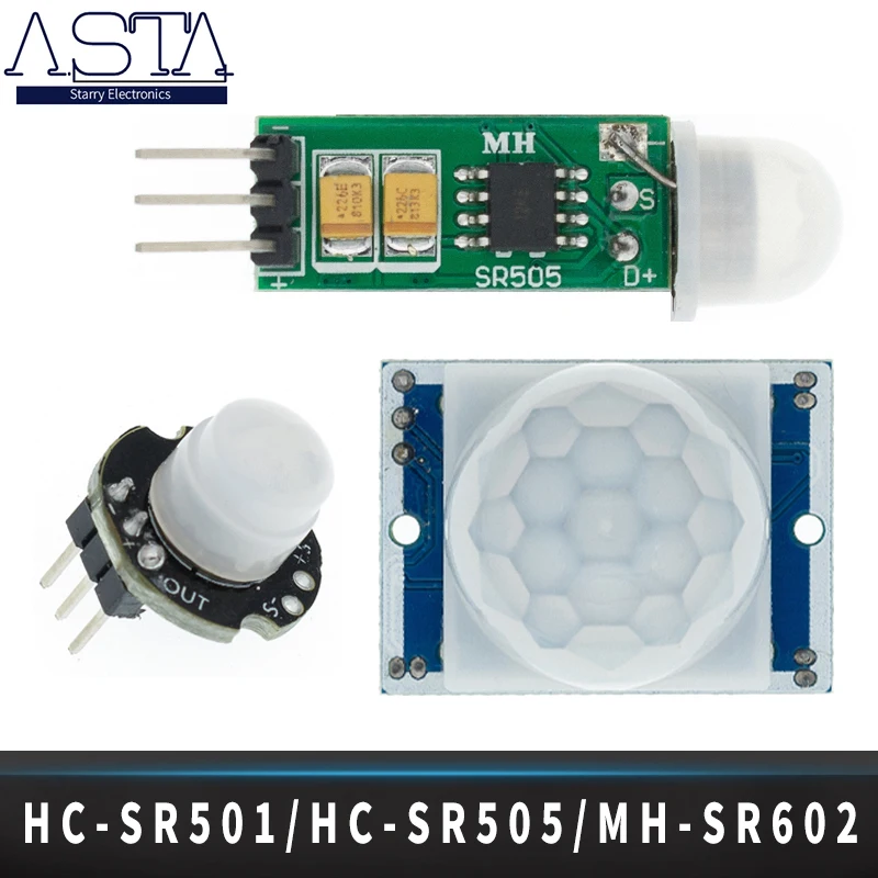 HC-SR501 HC-SR505 MH-SR602 Adjust IR Pyroelectric Infrared Mini PIR Human Sensor Detector Module Bracket for Arduino
HC-SR501 HC-SR505 MH-SR602 Adjust IR Pyroelectric Infrared Mini PIR Human Sensor Detector Module Bracket for Arduino