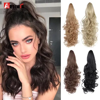 AOSIWIG Long Wavy Claw Ponytail Clip in Hair Ponytail Extension Synthetic Natural Fake Hair Pieces for Women
AOSIWIG Long Wavy Claw Ponytail Clip in Hair Ponytail Extension Synthetic Natural Fake Hair Pieces for Women