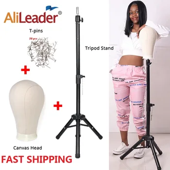 Alileader New 21-25"Canvas Block Mannequin Head With Black Wig Stand Tripod Holder Training Manikin Head Wigs Making Kit 50Tpins
Alileader New 21-25"Canvas Block Mannequin Head With Black Wig Stand Tripod Holder Training Manikin Head Wigs Making Kit 50Tpins