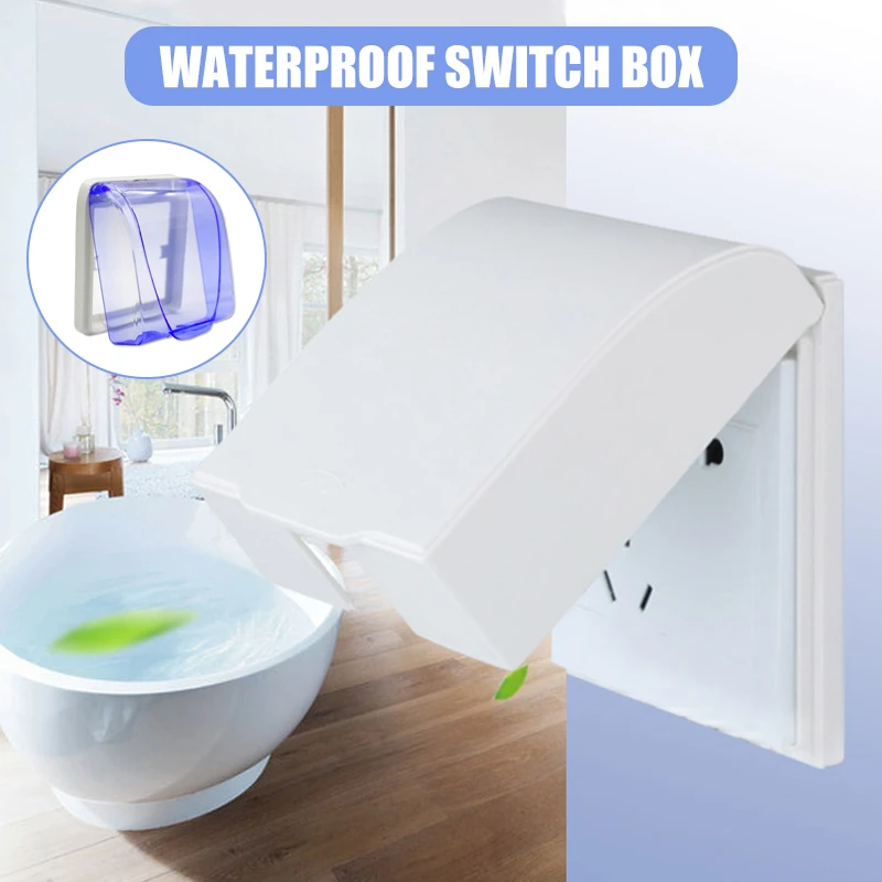 Plastic Switch Waterproof Cover Box Wall Light Socket Doorbell Flip Bathroom Kitchen Dustproof Protective Covers | Дом и сад