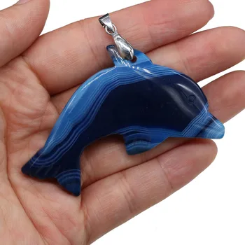 Natural Agates Pendants Charms Stone Dolphin Shape Pendants DIY for Necklace or Jewelry Making Size 36x70mm
Natural Agates Pendants Charms Stone Dolphin Shape Pendants DIY for Necklace or Jewelry Making Size 36x70mm