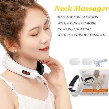 Electric Pulse Back and Neck Massager Far Infrared Heating Shoulder Neck Massage Pain Relief Tool Body Health Care Relaxation
Electric Pulse Back and Neck Massager Far Infrared Heating Shoulder Neck Massage Pain Relief Tool Body Health Care Relaxation