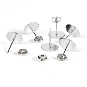 100Pcs/Lot Stainless Steel Stud Earrings Backs Stoppers Base Pins For Jewelry Making Supplies Diy Earrings Findings
100Pcs/Lot Stainless Steel Stud Earrings Backs Stoppers Base Pins For Jewelry Making Supplies Diy Earrings Findings